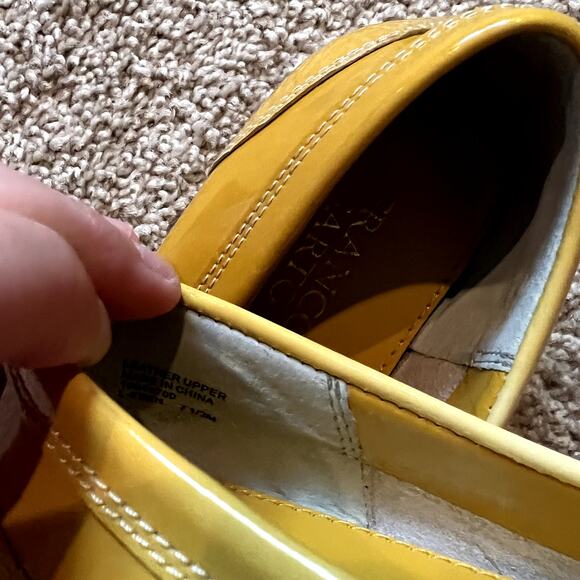 Franco Sarto Keen Yellow Ombre Leather Loafers Women's Size 7.5 Easy On & Off - Picture 11 of 11